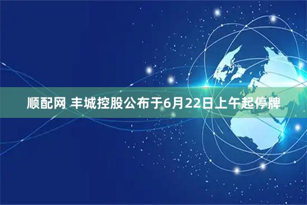 顺配网 丰城控股公布于6月22日上午起停牌